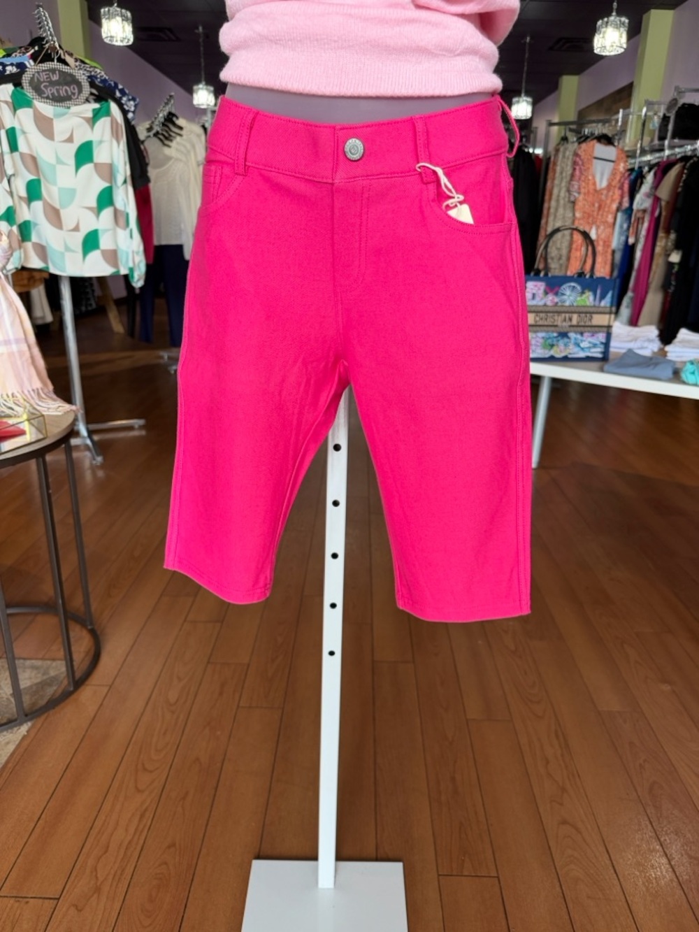 Yelete Hot Pink Bermuda Shorts